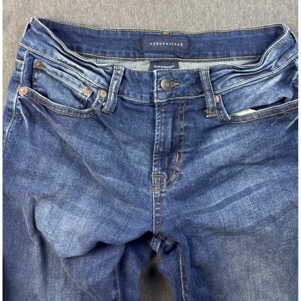 Aeropostale Mens‎ Slim Straight Jeans Size 28x30 Blue Denim Casual